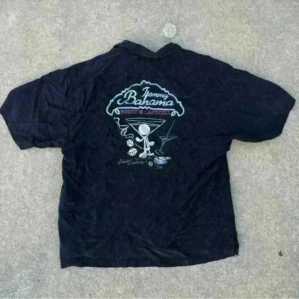 Tommy Bahama Bogey & Last Call Embroidered Silk Camp Shirt